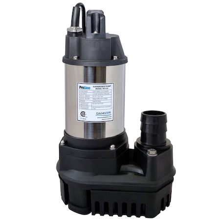 Danner HFS 1/4 HP 3270 GPH Submersible Pump. Continuous Duty, Solids Handling. 90103